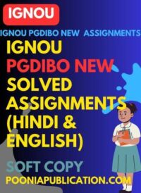 IGNOU PGDIBO New solved assignment