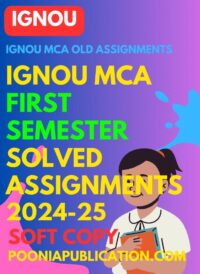 MCA first semester solved assignment 2024-25