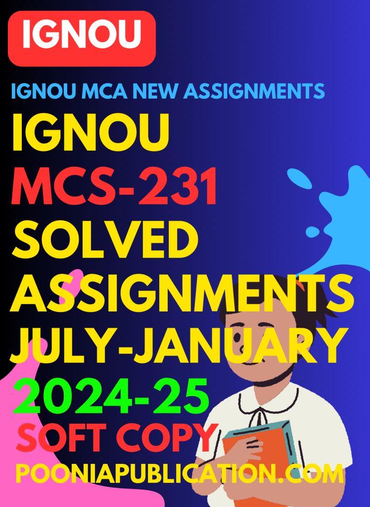 MCS231 solved assignment 202425 download