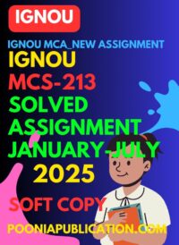 MCS-213 solved assignment 2025