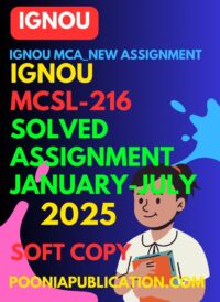 MCSL-216 solved assignment 2025