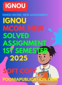 M.com 1st semester 2025 solved assignment