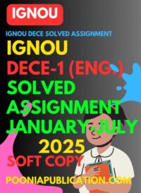 DECE-1 English solved assignment 2025 download