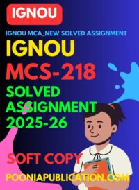 MCS-218 solved assignment 2025-26 download