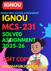MCS-231 solved assignment 2025-26 download