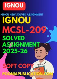 MCSL-209 solved assignment 2025-26 download