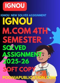 M.com 4th semester solved assignment 2025-26