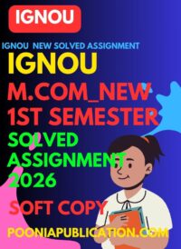 M.com 1st semester 2026 solved assignment