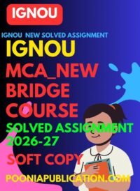 IGNOU MCA New bridge solved assignment 2026-27