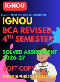 BCA 4th semester solved assignment 2026-27