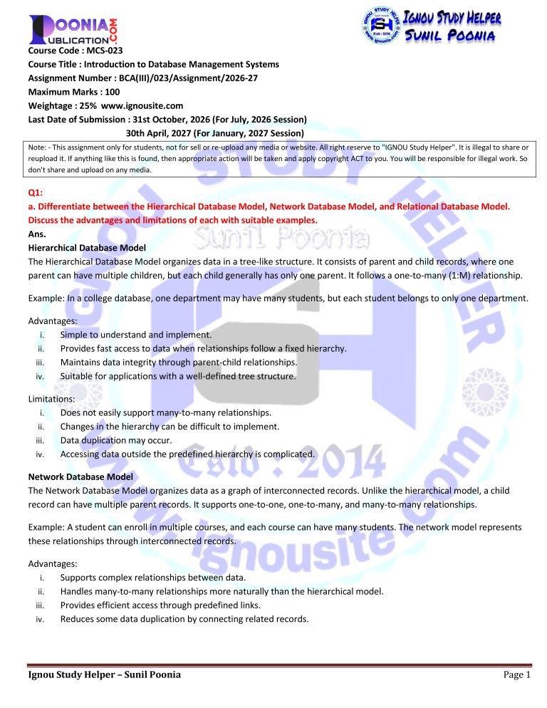 MCS-023 solved assignment 2026-27 download